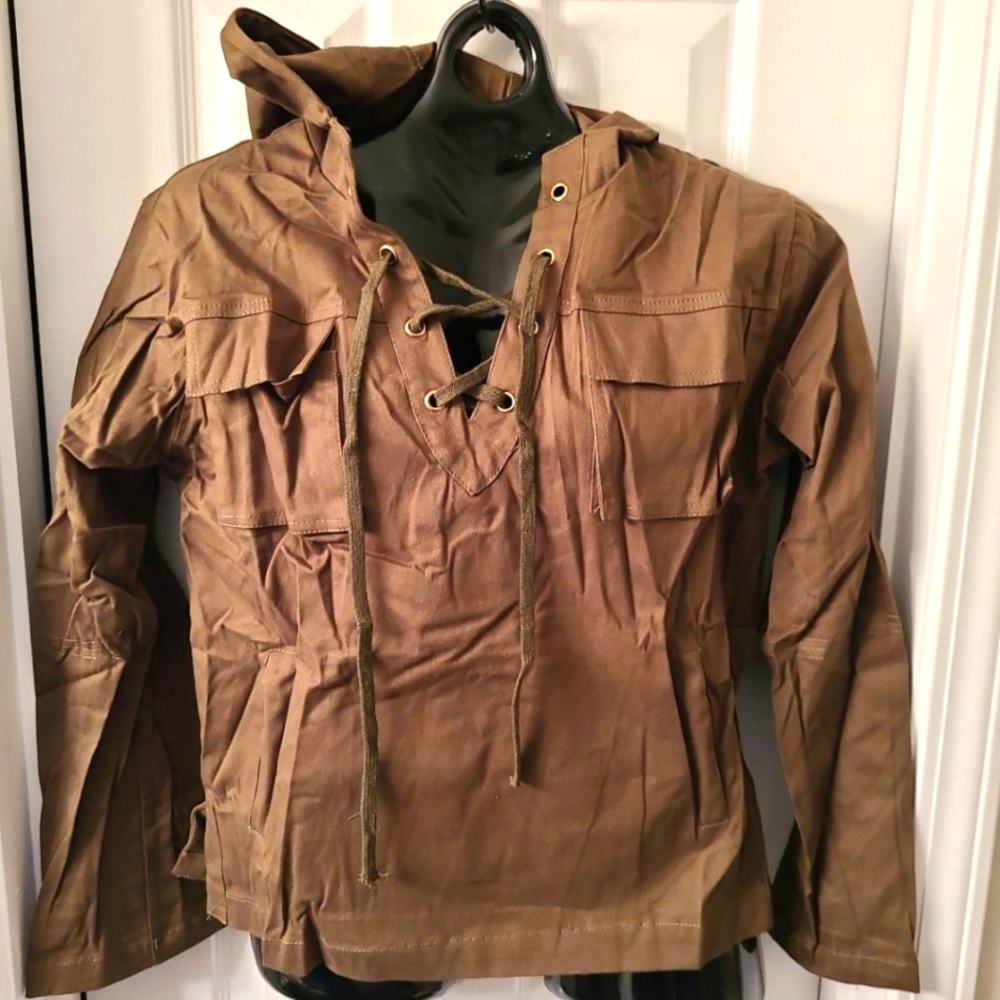 Tie Me Up Hooded Utlity Jacket